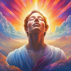 Person Transcending their Physical Form, dreamy and ethereal