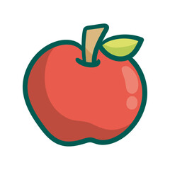 Fresh apple fruit healthy isolated on white background