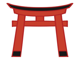 シンプルな鳥居のイラスト素材