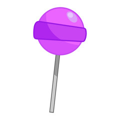 lollipop candy cartoon icon illustration on white background