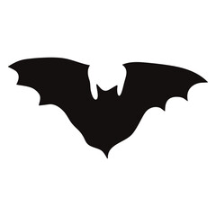 Bat silhouette solated on white background