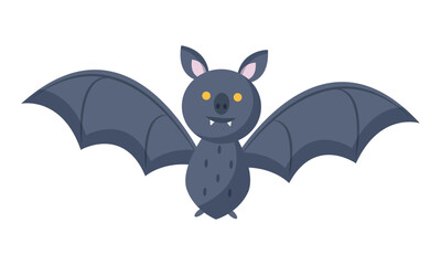 Hand drawn halloween bat illustration, Bat Flying Isolated
