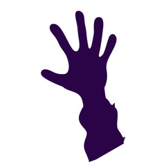zombie hands from the ground. silhouettes of human hands from graves illustration