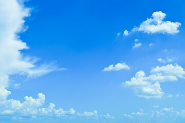 clear blue sky with white cloud, good weather in the morning have a nice day