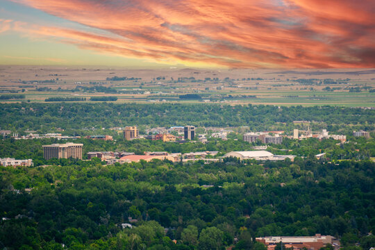 Fort Collins Colorado on a Summer Day.