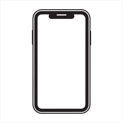 Smart phone single Line Icon Vector Design outline
