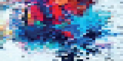 Sci-Fi Color Palette Glitch Illustration
