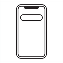 Smart phone single Line Icon Vector Design outline

