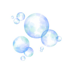 シャボン玉のイラスト　水彩風