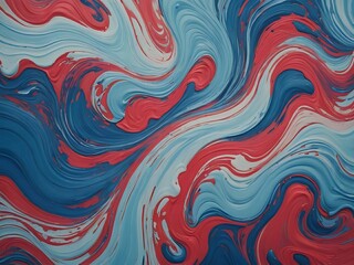 Vibrant Red and Blue Abstract Swirl Pattern - Dynamic abstract swirl pattern in vibrant red and...