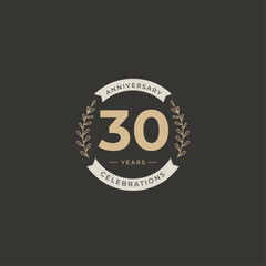 30th anniversary logo design template
