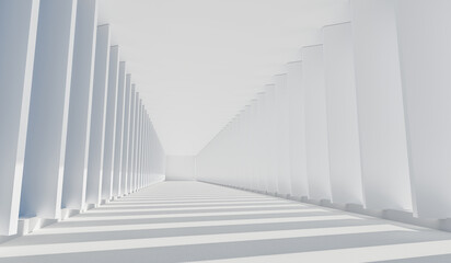 Fototapeta premium 3D rendering minimalist spatial perspective background
