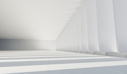 Obraz premium 3D rendering minimalist spatial perspective background