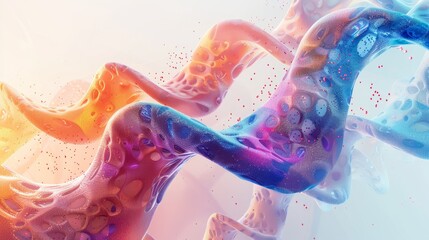 Colored Genetic Code DNA Molecule Structure