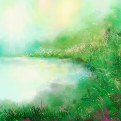 The river and forest  