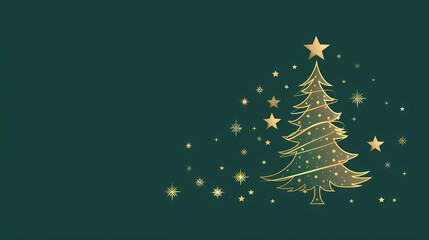 Digital art background of Christmas tree