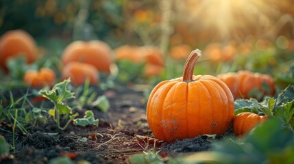 The fresh, green landscape of the farm with its natural outdoor setting and wooden table showcasing garden products against a backdrop of nature's sky is a picturesque scene.