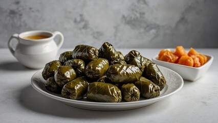 Fototapeta premium Dolmades (Greek Stuffed Grape Leaves)