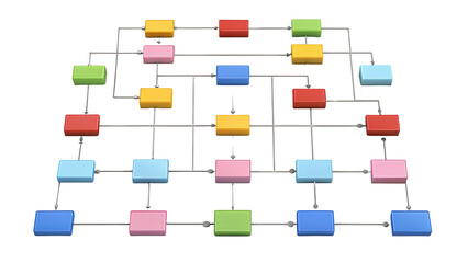 Colorful Block Graphs on Transparent Background