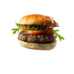 [Transparent Background PNG]Delicious burger on white background