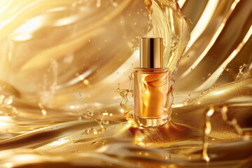 Fototapeta premium Beauty natural skincare product mock up. Serum or Collagen