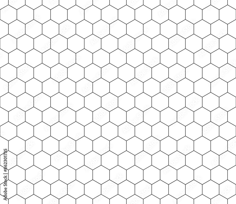 Poster abstract pattern of hexagon shapes. simple hexagon grid. hexagon cells. seamless tileable vector ill