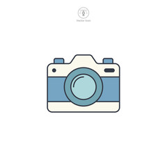 Camera Icon symbol vector illustration isolated on white background
