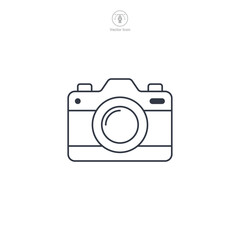 Camera Icon symbol vector illustration isolated on white background