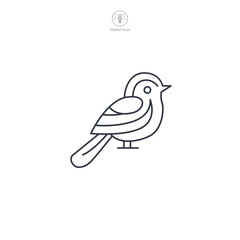 Bird Icon symbol vector illustration isolated on white background