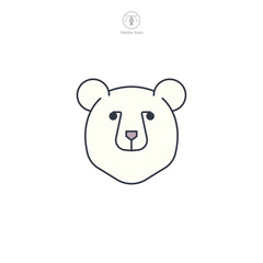 Bear Icon symbol vector illustration isolated on white background