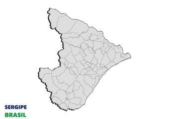 Municipios del estado de Sergipe, Brasil © Stockchi