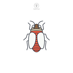 Insect Icon symbol vector illustration isolated on white background
