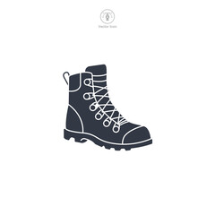 Hiking Boots Icon symbol vector illustration isolated on white background