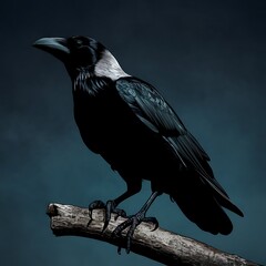 Obraz premium raven on a branch