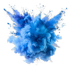 Naklejka premium [Transparent Background PNG]Blue powder explosion