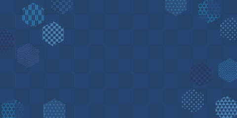 和柄　青　模様　背景	