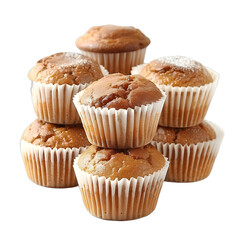 [Transparent Background PNG]Stacked fresh muffins