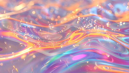 Abstract Iridescent Wave Patterns