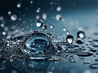 Abstract background for beauty and cosmetic products, fresh water drops background.