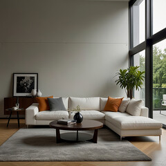 modern living room interior design with white sofa and home outdoor design