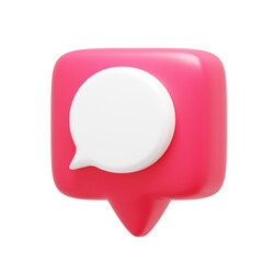 Comment Notification 3d Icon Left