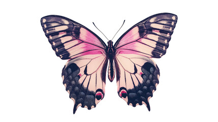 Obraz premium Butterfly aesthetic vintage isolated on a transparent background