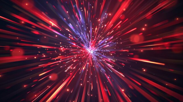 4th of July Abstract Firework Background for Holiday Celebration