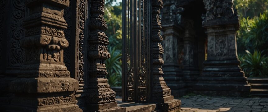 Gates to one of the Hindu temples in Bali in Indonesia.