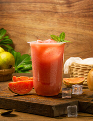 drink various kinds of fruit juices, ranging from avocado juice, guava fruit juice, pineapple juice, dragon fruit juice, pineapple juice to soursop fruit juice and squeezed orange drinks