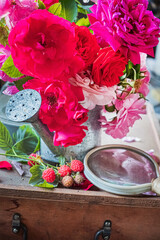 nice roses in the vase