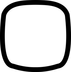 square frames with round corners icons, Vector graphic design template, simple abstract geometric shapes. Trendy graphic elements for your unique design. isolated on transparent background,