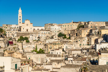 Matera old town view in Italy