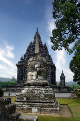 Newly reconstructed Sojiwan Buddhist temple in Prambanan, Central Java - Indonesia