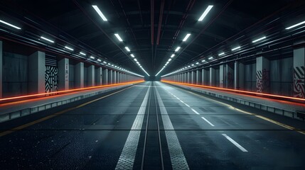 tunnel of the subway
